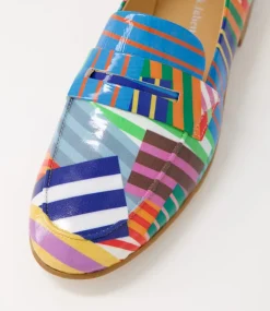Ulani Stripe Multi Patent Leather Loafers