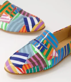 Ulani Stripe Multi Patent Leather Loafers