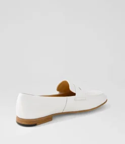 Ulani White Leather Loafers