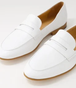 Ulani White Leather Loafers