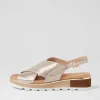 Ulrika Champagne Lizard Leather Sandals