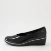 Umme Black Patent Leather Wedge Heels