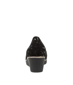Umme Black Sparkle Suede Wedges