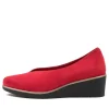 Umme Red Suede Wedges