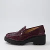Unice Shiraz Black Patent Croc Leather Heels