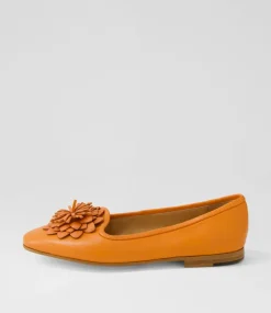 Unions Bright Orange Leather Loafers