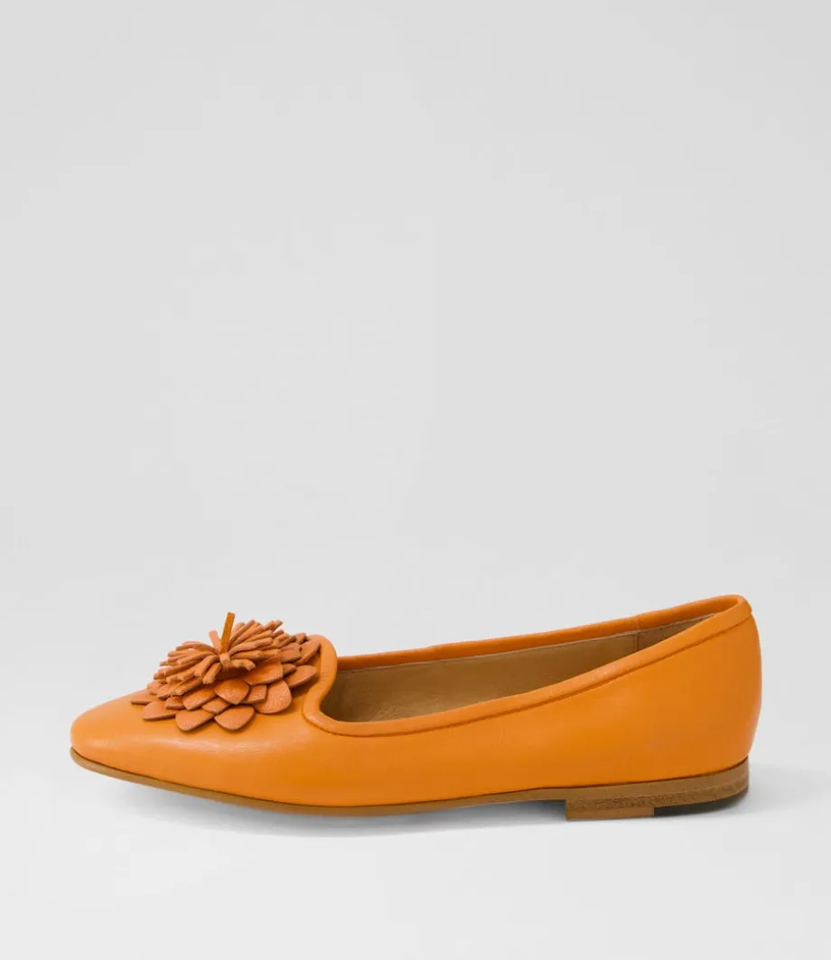 Unions Bright Orange Leather Loafers