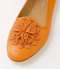 Unions Bright Orange Leather Loafers
