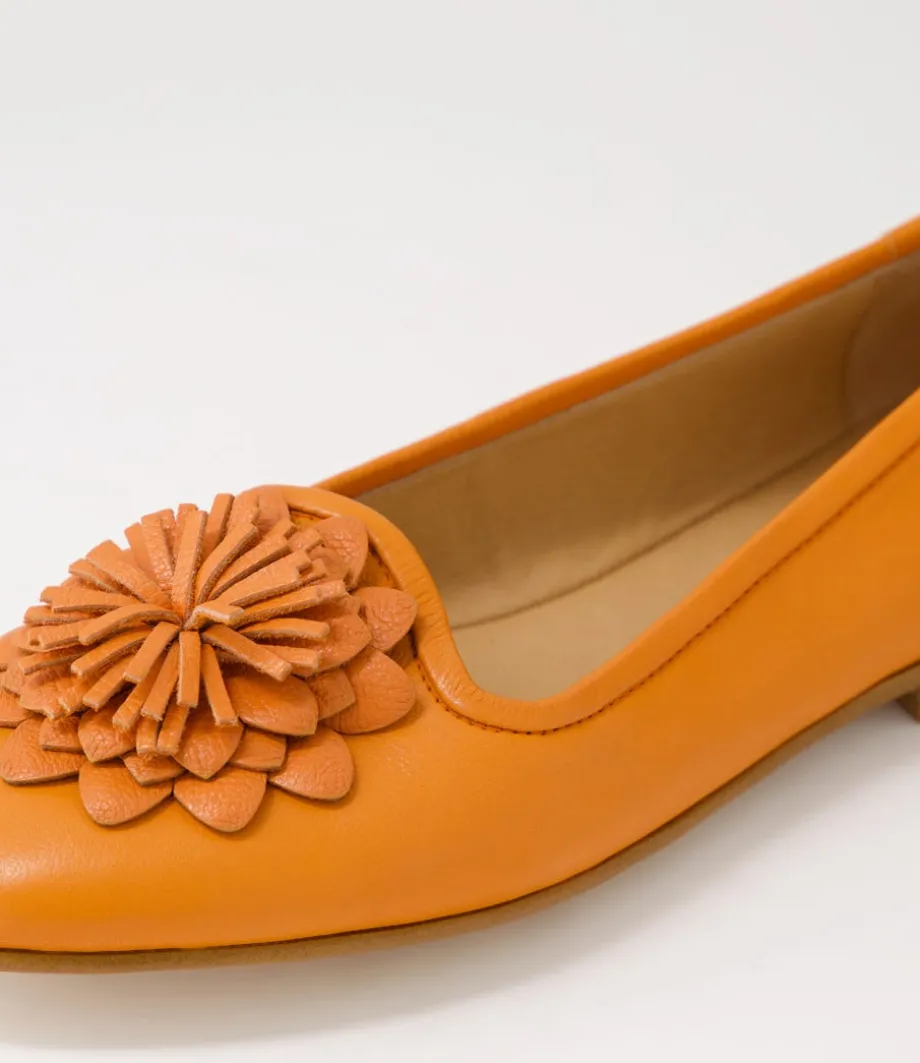 Unions Bright Orange Leather Loafers