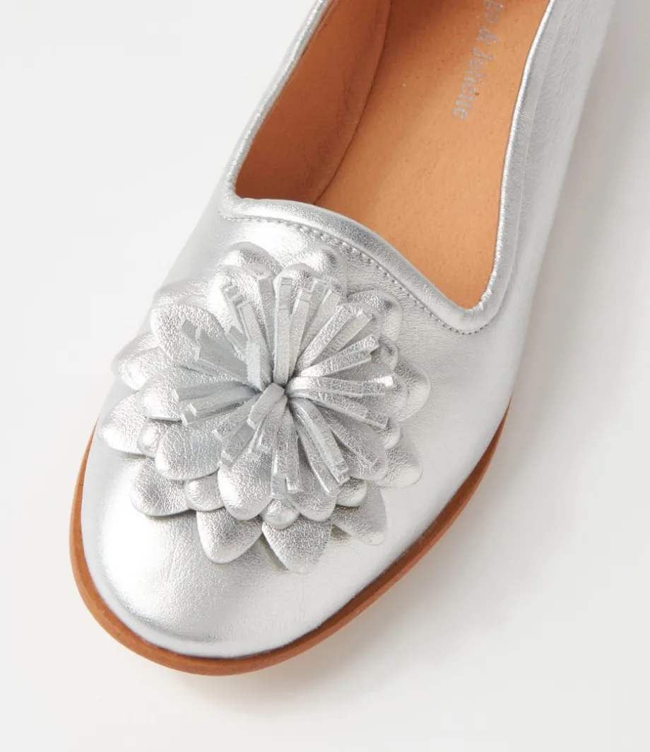 Unions Silver Leather Loafers