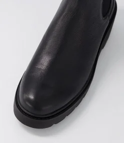 Unita Black Leather Chelsea Boots