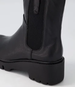 Unita Black Leather Chelsea Boots