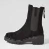 Unita Black Suede Chelsea Boots