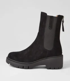 Unita Black Suede Chelsea Boots