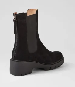 Unita Black Suede Chelsea Boots