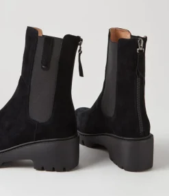 Unita Black Suede Chelsea Boots