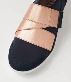 Urban Ff Navy Rose Gold Neoprene Sneakers