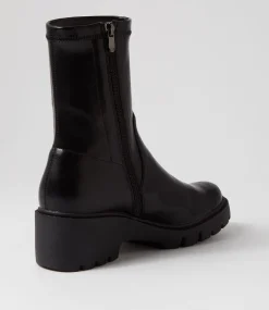 Urina Black Stretch Ankle Boots