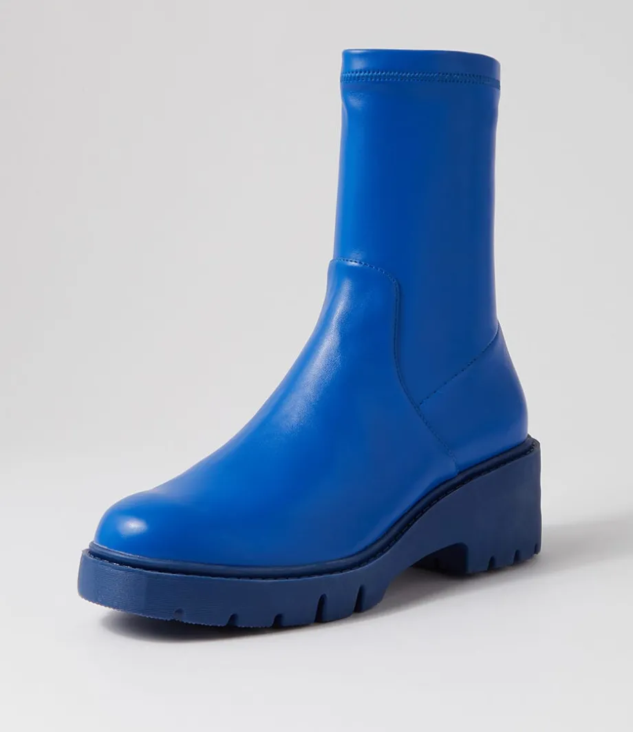 Urina Cobalt Blue Stretch Ankle Boots