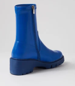 Urina Cobalt Blue Stretch Ankle Boots