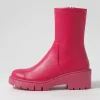 Urina Fuchsia Stretch Ankle Boots