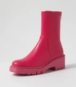 Urina Fuchsia Stretch Ankle Boots