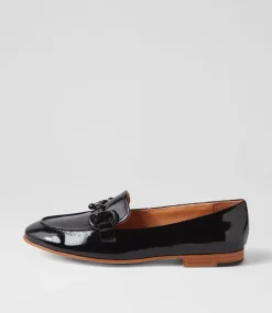 Uta Black Patent Leather Loafers
