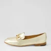Uta Pale Gold Leather Loafers