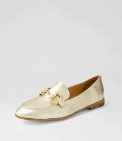 Uta Pale Gold Leather Loafers