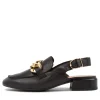 Vabor Black Leather Heels