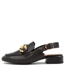 Vabor Black Leather Heels