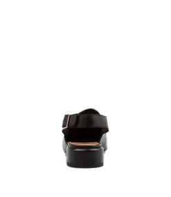 Vabor Black Leather Heels