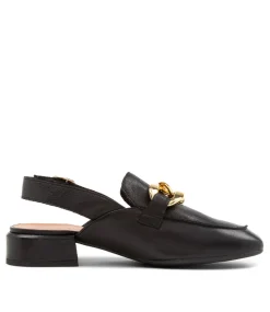 Vabor Black Leather Heels