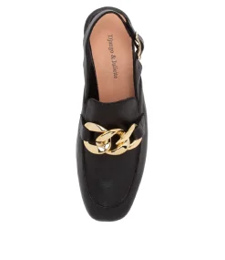Vabor Black Leather Heels