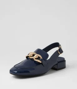 Vabor Navy Patent Leather Heels