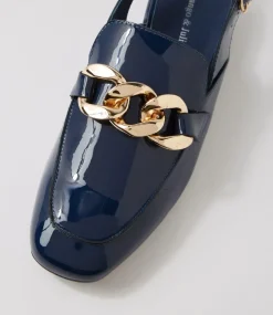 Vabor Navy Patent Leather Heels