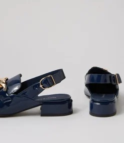 Vabor Navy Patent Leather Heels