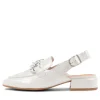 Vabor White Powder Leather Heels