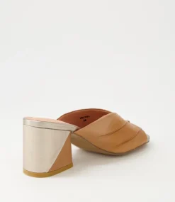 Vachel Tan Leather Mules