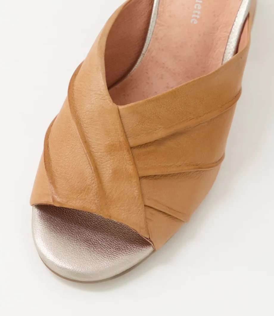 Vachel Tan Leather Mules