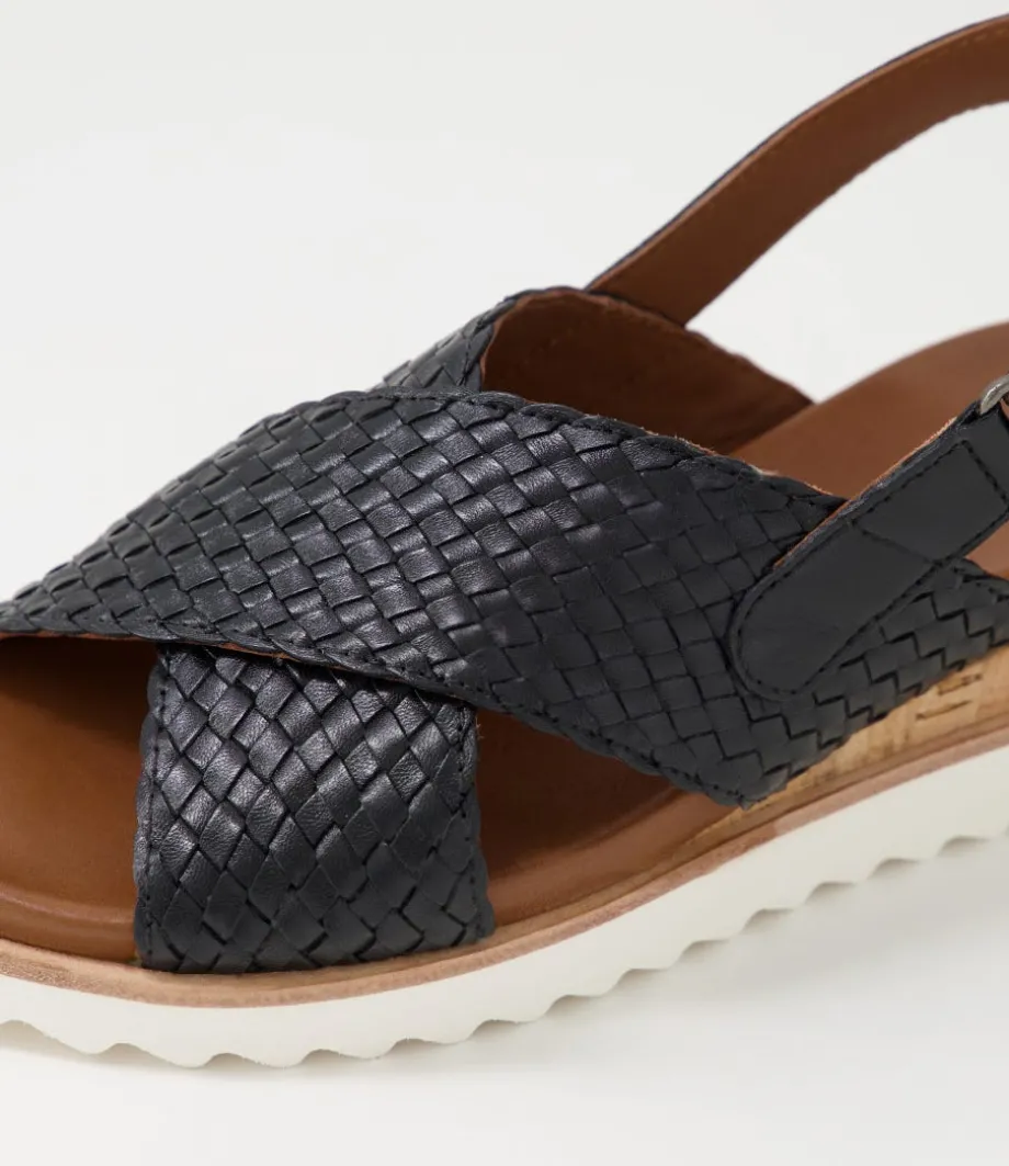 Valencia 06 Black Leather Sandals