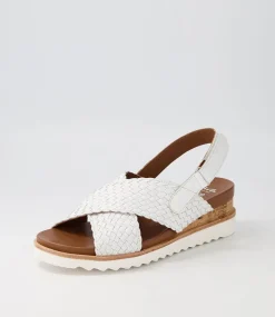 Valencia 06 White Leather Sandals
