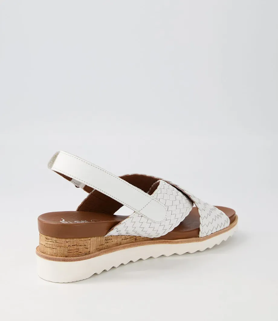 Valencia 06 White Leather Sandals