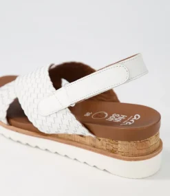 Valencia 06 White Leather Sandals
