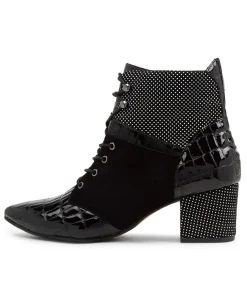 Vana Xw Black And White Multi Ankle Boots