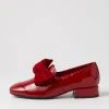 Varva Dark Red Patent Suede Heels