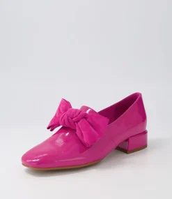 Varva Fuchsia Patent Suede Heels