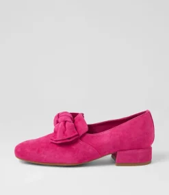 Varva Fuchsia Suede Heels
