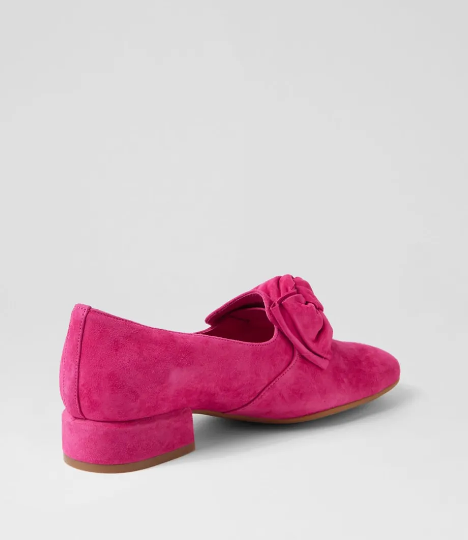 Varva Fuchsia Suede Heels