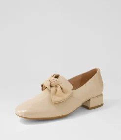 Varva Latte Patent Suede Heels